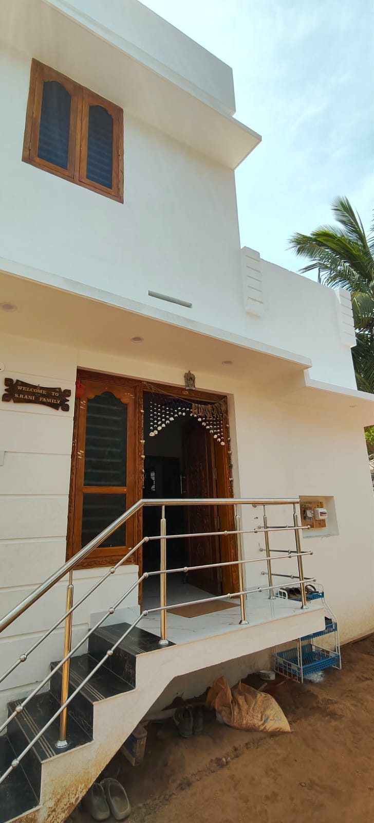 Completed compact duplex home built by Legacy Homes in Ramanathapuram, Tamil Nadu